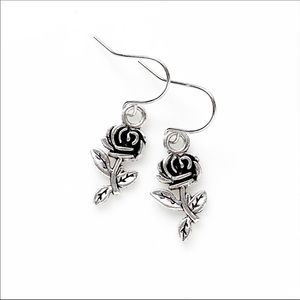 Sterling Rose Earrings
